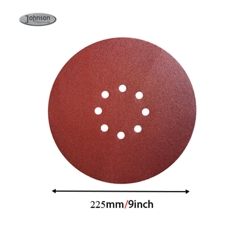 Hot Sell 9 inch 8 holes Sanding Disc  Hook and Loop For Stone Car Paint Random Orbital Sander With Carton