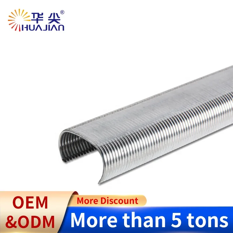 16Ga 16 Gauge 16.9mm Crown C50 Pneumatic Galvanized C Hog Ring Series pneumatic staple	 3/4 C Ring Staple