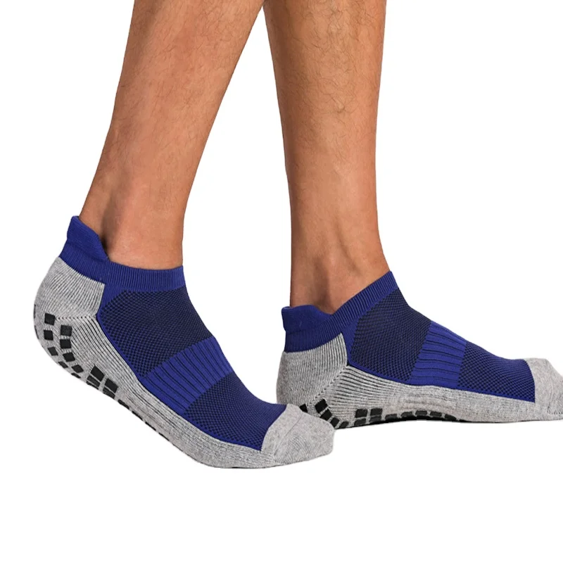 custom logo dance anti slip nylon ankle sporty running men yoga soccer grip socks