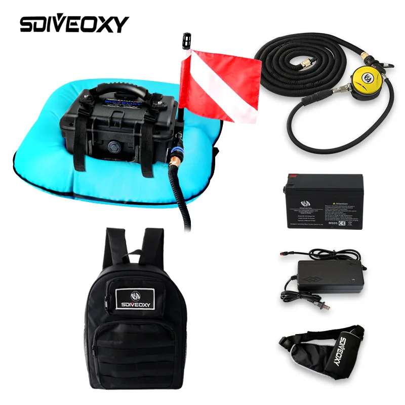 SDIVEOXY Portable Electric New Diving Ventilator Diving Equipment Scuba Artificial Gills Equipment For Diving Fishing