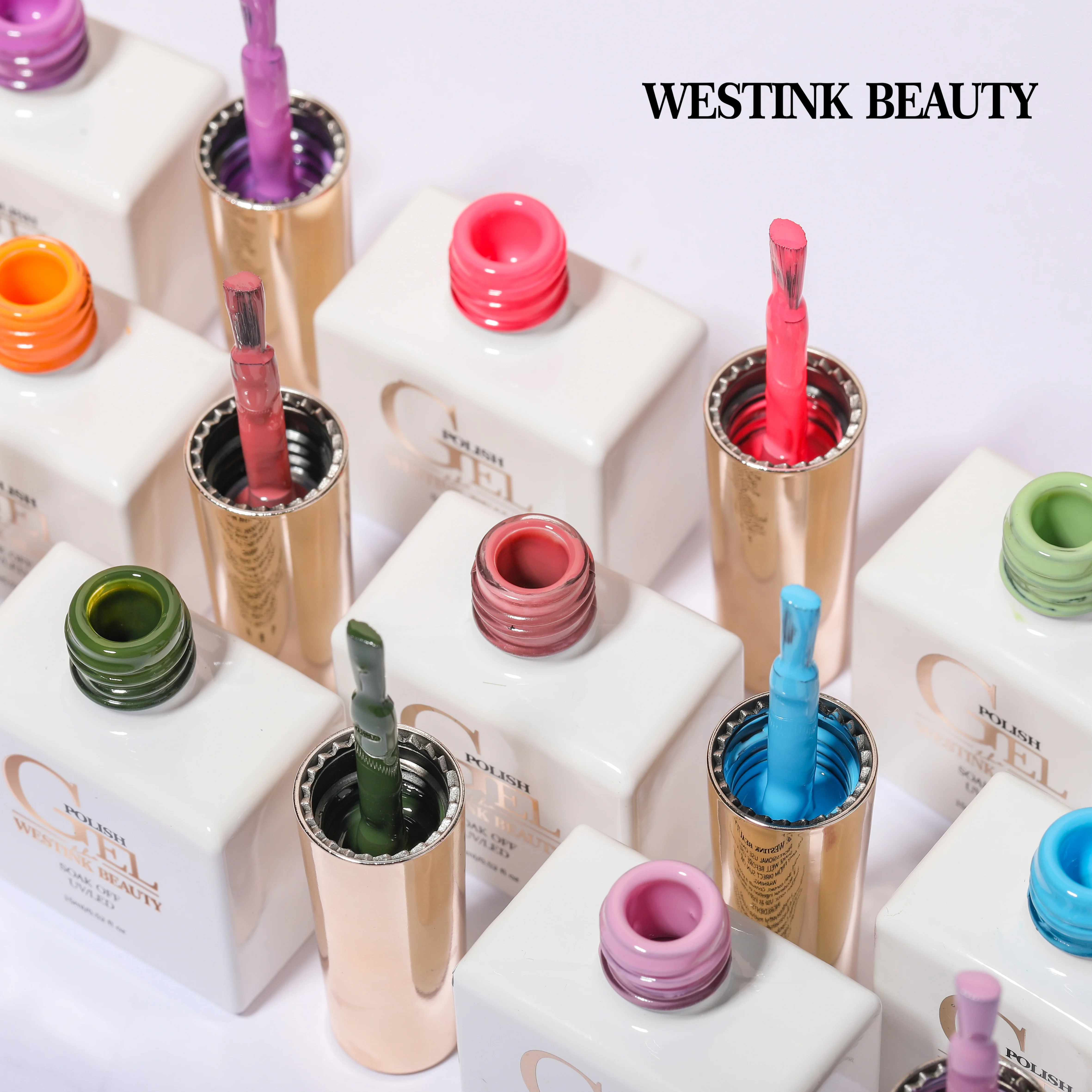 Free Shipping Private label gel polish set 3000+ colors bottle nail products salon cosmetics uv gel nail polish
