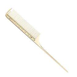 Metal Fine Tooth Hair Dyeing Comb Salon Tool Stainless Steel Hair Pick Comb Space Aluminum Hair Comb