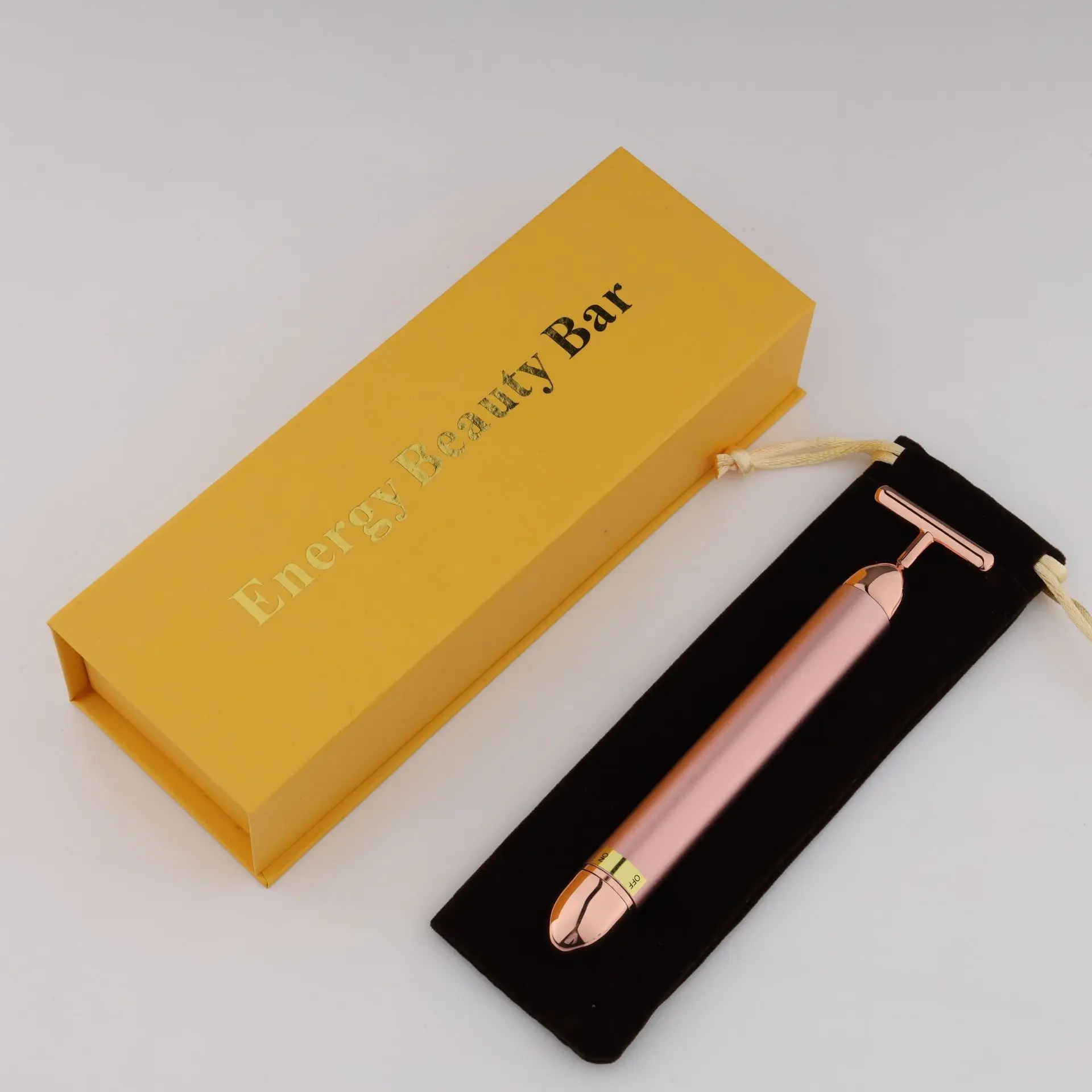 24K Gold Facial Massage Roller Electric steel roller massage  for face Skin Tightening Vibrating Sonic roller massage