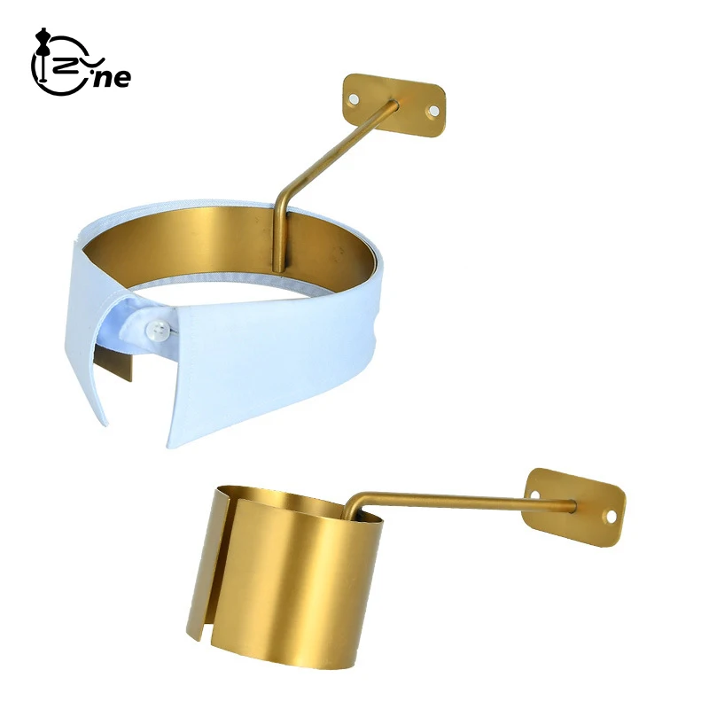 Window display props stainless steel wall-mounted collar rack cuff sleeve display stand