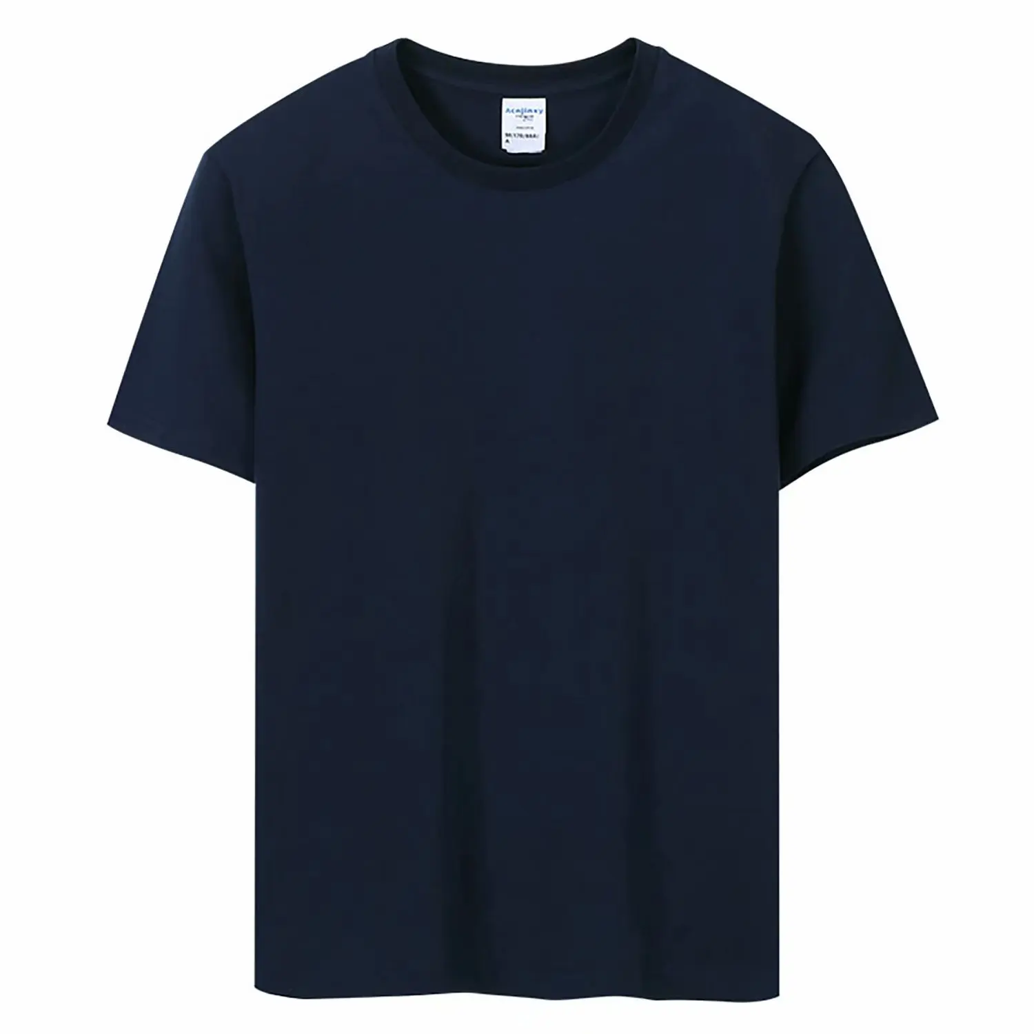 Factory Wholesale Summer Round Neck Solid Colour Short Sleeve Can Be Customized Logo Cotton Tops Breathable Cultural Shirts