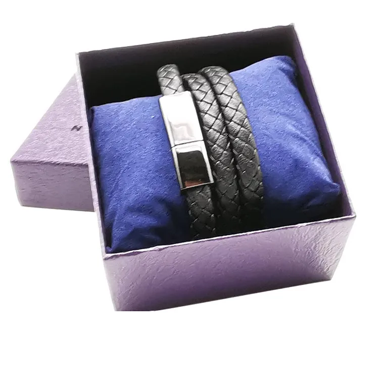 
Custom Cell Phone Charger Micro Type C Leather Bracelet Charging Data USB Cable For Iphone 