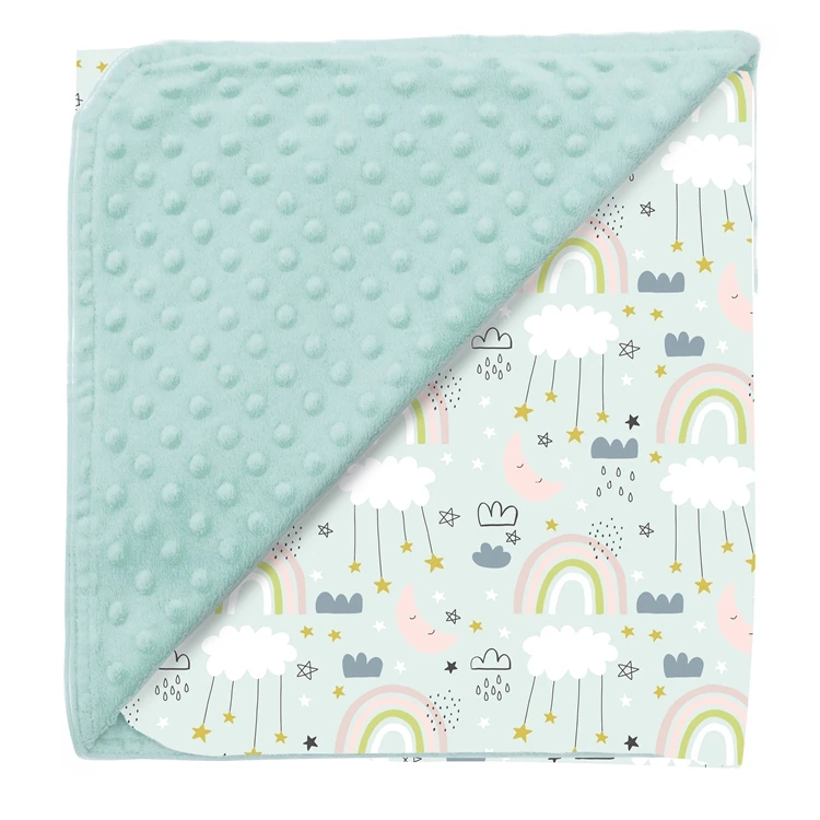 CHEER Photography photo props newborn growing minky flannel fleece baby monthly milestone blanket