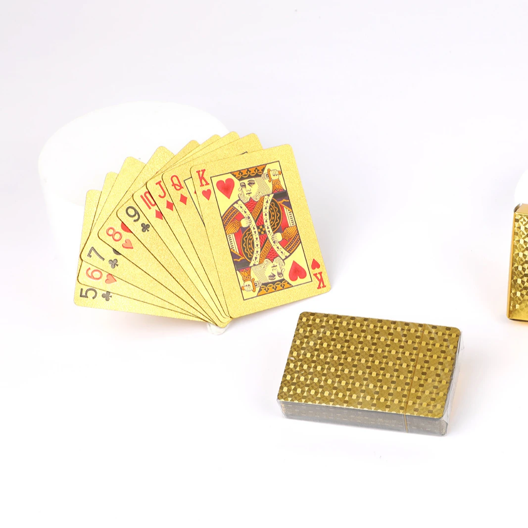 Gold Waterproof Playing Cards Poker Cards