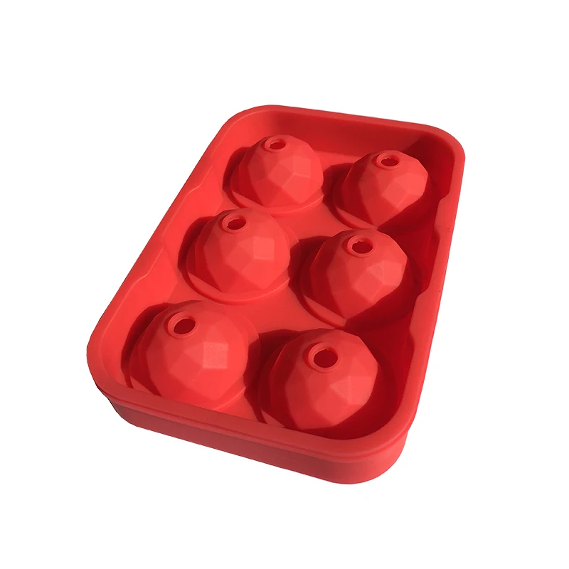 Лидер продаж, большая силиконовая коробка для льда, Сферическая форма в форме алмаза, Прозрачная форма для хоккея с шайбой, поднос с крышкой