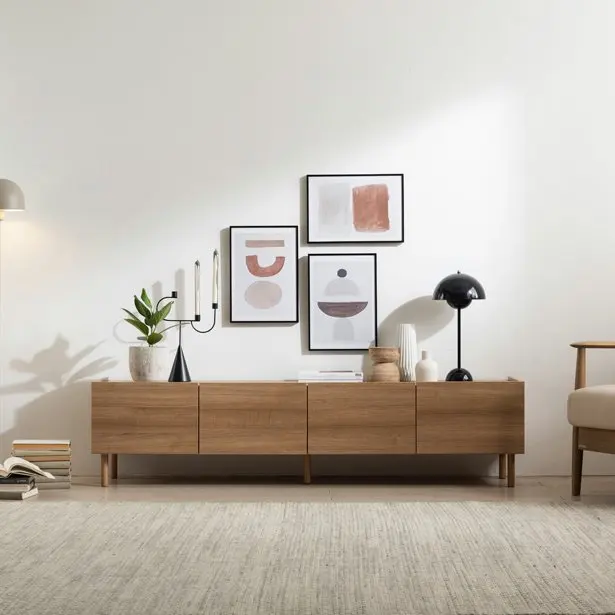 Китайская фабрика, низкая цена, мебель для гостиной, телевизионная приставка, простая телевизионная подставка из массива дерева от производителя