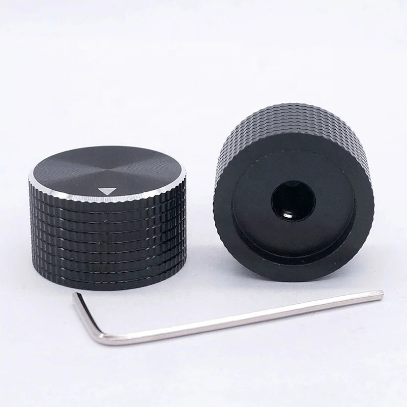 25x15mm Black Aluminum Volume Audio Electric Guitar Bass Control Knob