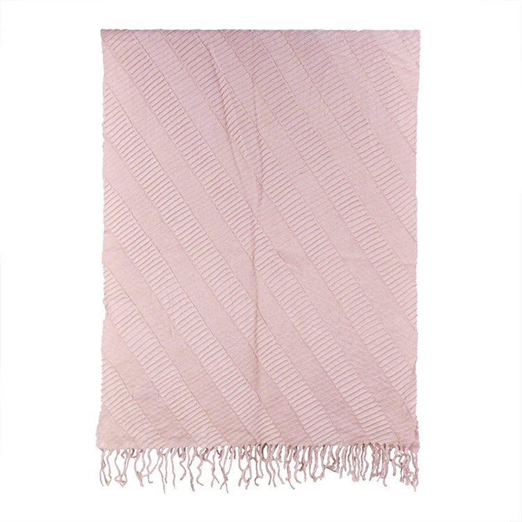 
Fashion pleated winter scarf women autumn crinkle acrylic knit hijab solid warm pashmina ladies winter cashmere blanket scarves 