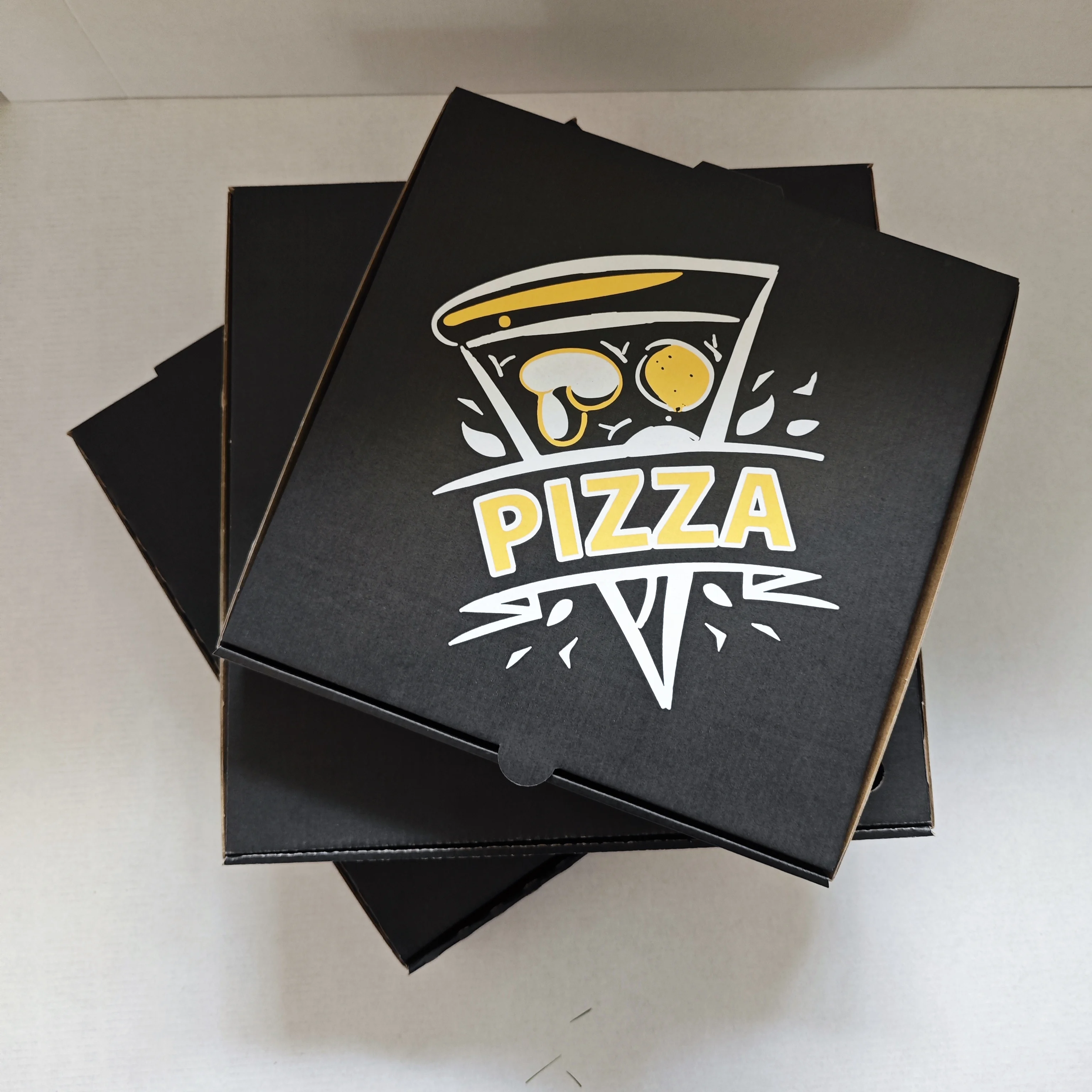 Pizza Boxes Corrugated Biodegradable Pizza Box Food Grade  6 8 9 10 12 14 16 20 Inches Packing Material Logo Customized