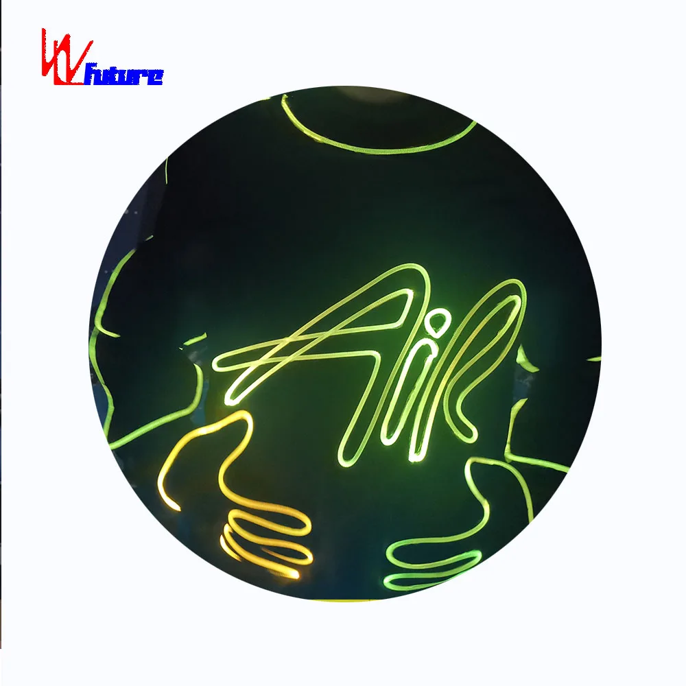 WL-0279 Fiber Optic Light Tron Dance Suits performance wear boys group Halloween Glow Party costumes Rave Clothes with logo