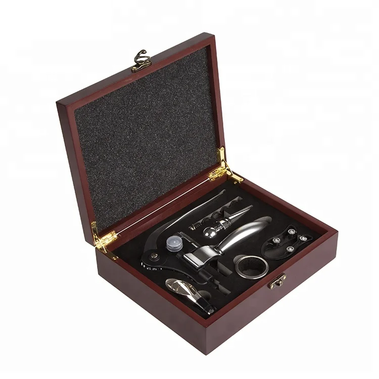 gift rabbit opener 6 piece accessories wine stopper pourer foil cutter kit