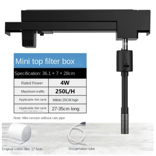 Hot selling fish tank filter three in one water purification circulation small top filter aquarium