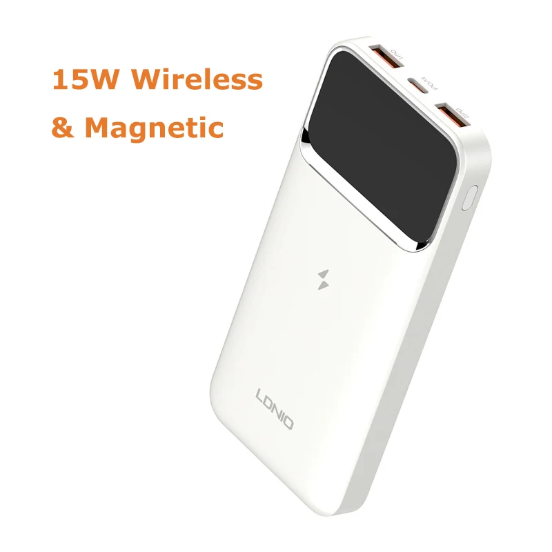 LDNIO PQ11 Portable Wireless Charger Phone Charger Power Banks 10000mah 15W Magnetic Wireless Power Bank