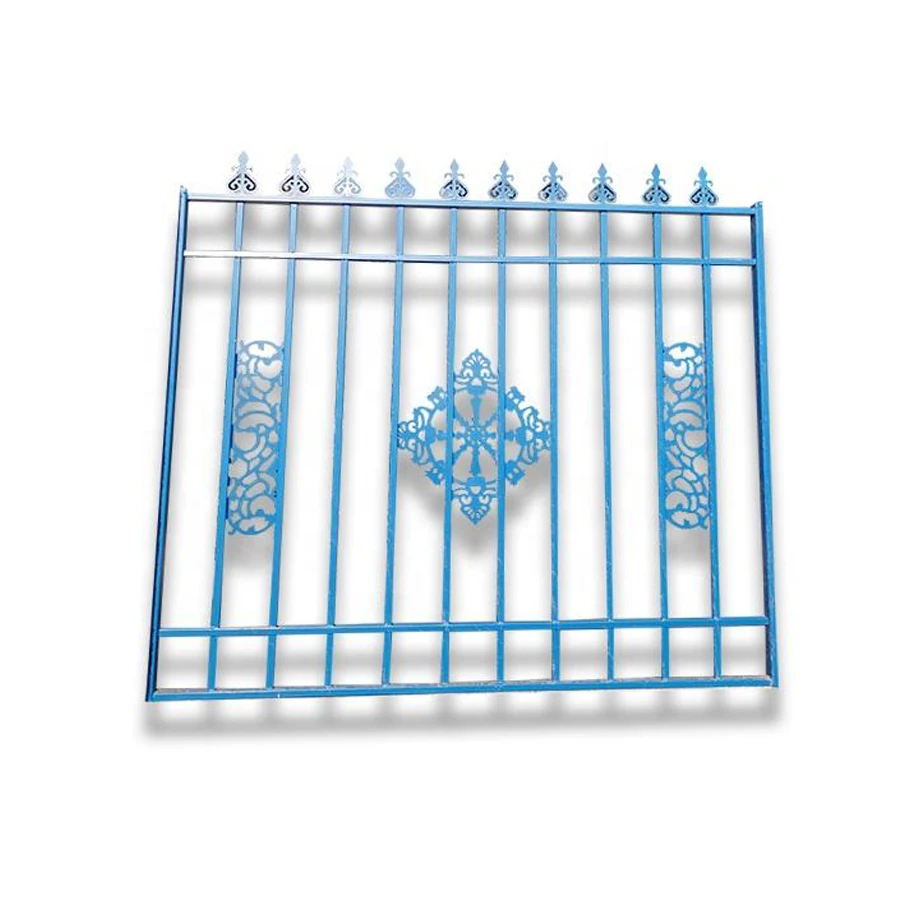 China supplier galvanized and powder coated security metal fence panel cast iron fence for sale