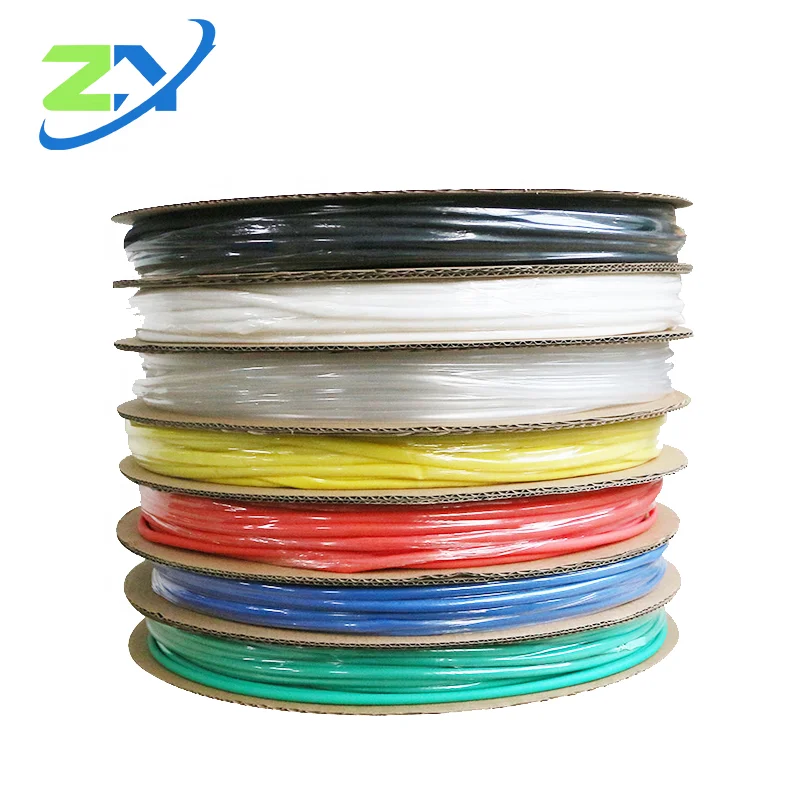 Красочные Нормальная толщина стенки терм усадочная трубка, огнезащитных VW-1, 125C ,2:1 черный изоляционная труба