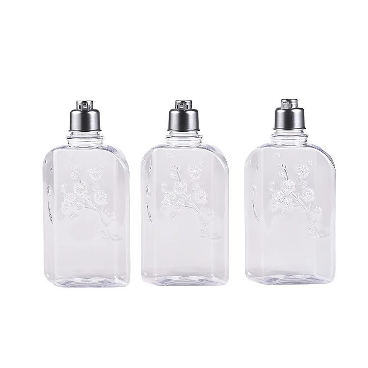 Plastic bottle supplier 250ml PET shower gel shampoo body care pump packaging  With Bell Shape Cap Use Cosmetic lotion cream