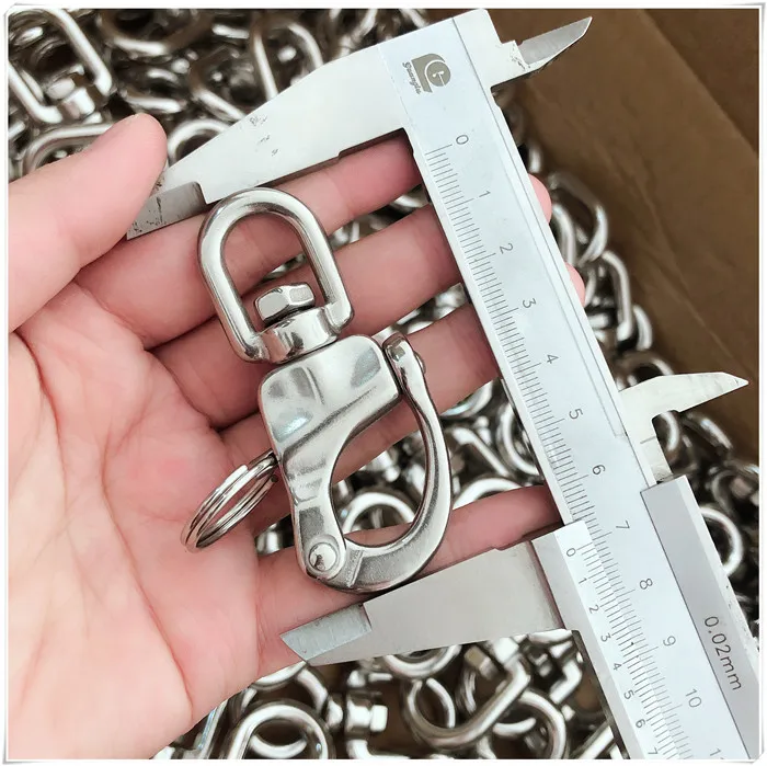 Snap Shackle 316 Stainless Steel Swivel Shackles Sailing Halyard Quick Release Sailboat Hardware for Sailing Rigging Hardwares