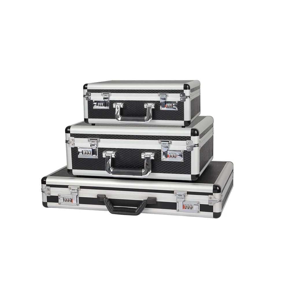 Silver Brushed Aluminum Hard Briefcase