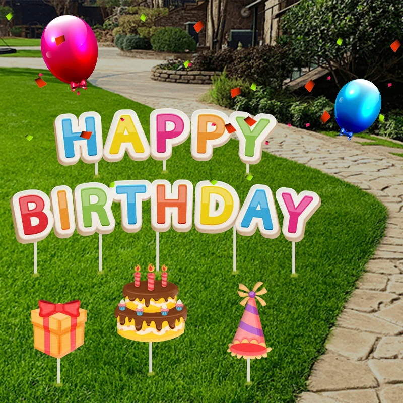 Factory customization we buy houses cash sports yard sign stake stands metal plaque display rack stork yard sign