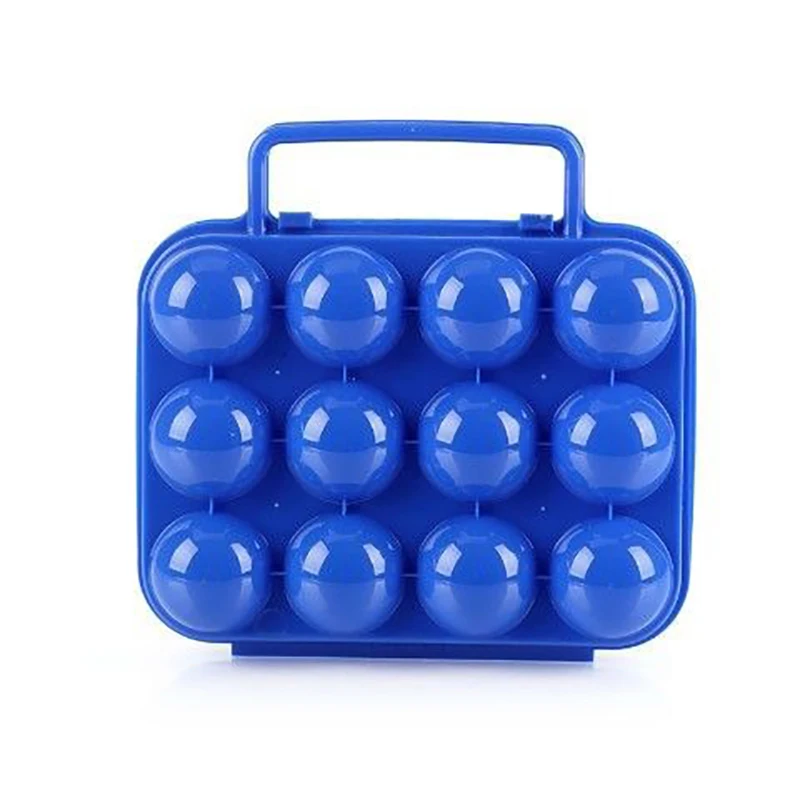 Outdoor Plastic Camping 6 Eggs Carrier Container  with Handle Portable  Kitchen Egg Holder Plastic Egg Storage Box