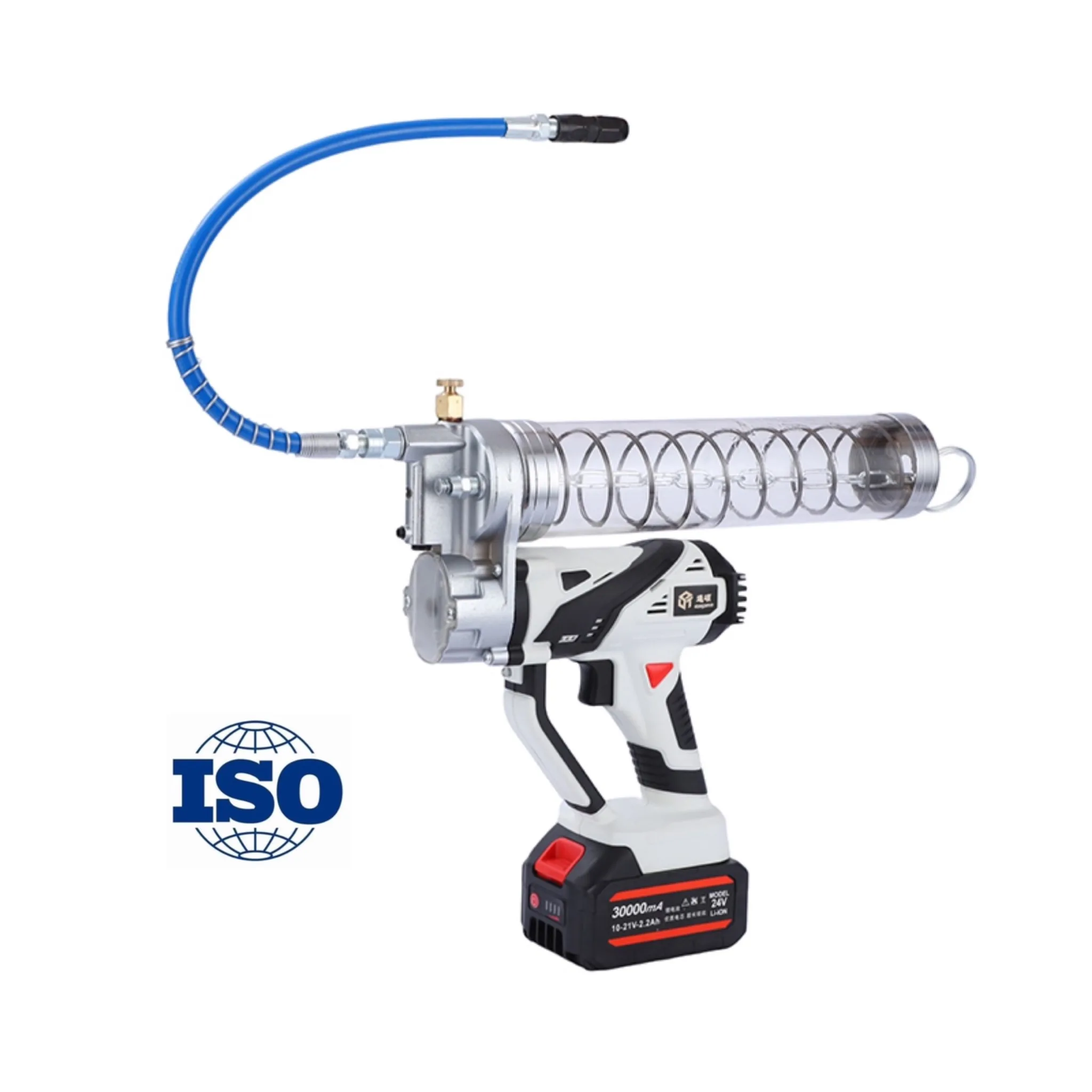 Latest Products Industrial Grade Electric Grease Gun Battery 900cc Large Capacity 8000psi Transparent Drive Automotive Refueling