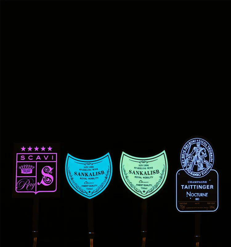 High Quality Led Wine Bottle Sticker Luminous Cup Paster