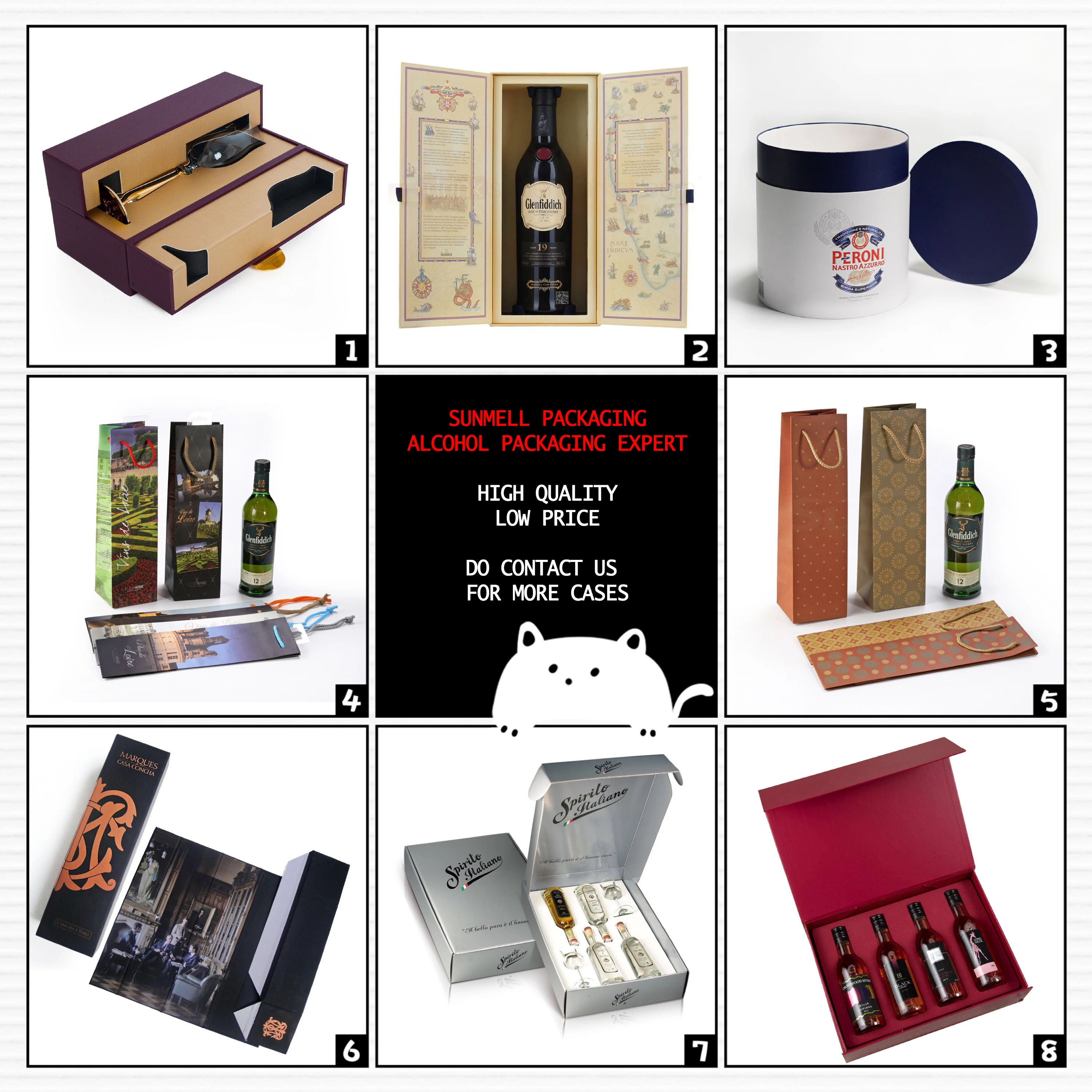 High Quality Tube Packaging Wine Bottle Gift Box Custom Cardboard Round Wine Gift Box For Wine