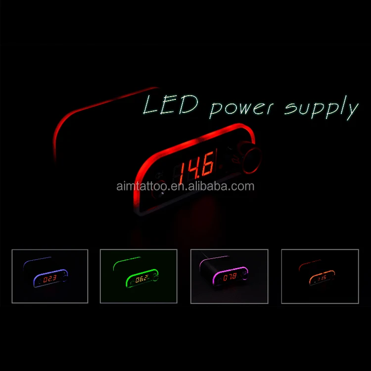 Aurora Power Supply Hot Sale Professional Yellow Digital Tattoo Power Supply