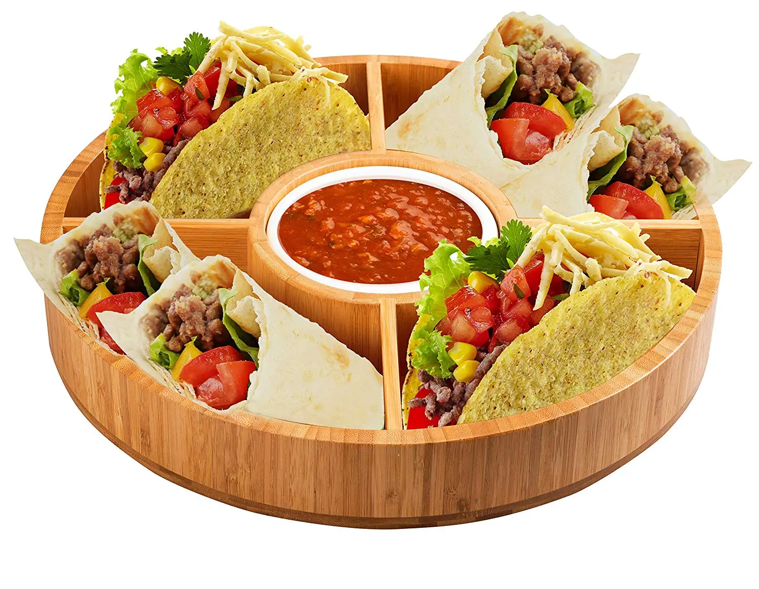 Wholesale Decorative Serving Tray Appetizer Party Platter Wooden Trays Serving Bamboo