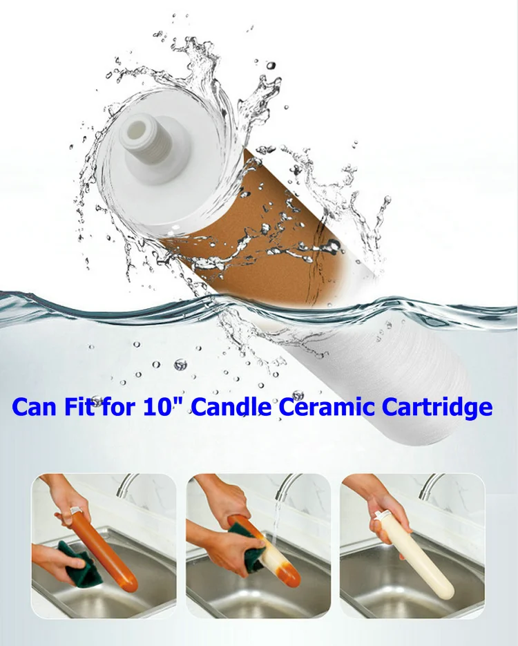 QING YUAN HS2-10T Single Stage Ceramic Filter Stainless Steel Countertop Water Purifier Kitchen Faucet