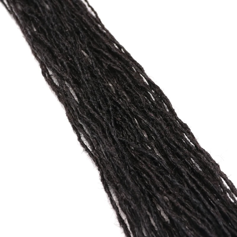 100%-удлинители Sister Locs Locks из натуральных волос для мужчин и женщин 0 1 см ручной работы вязаные крючком дреды