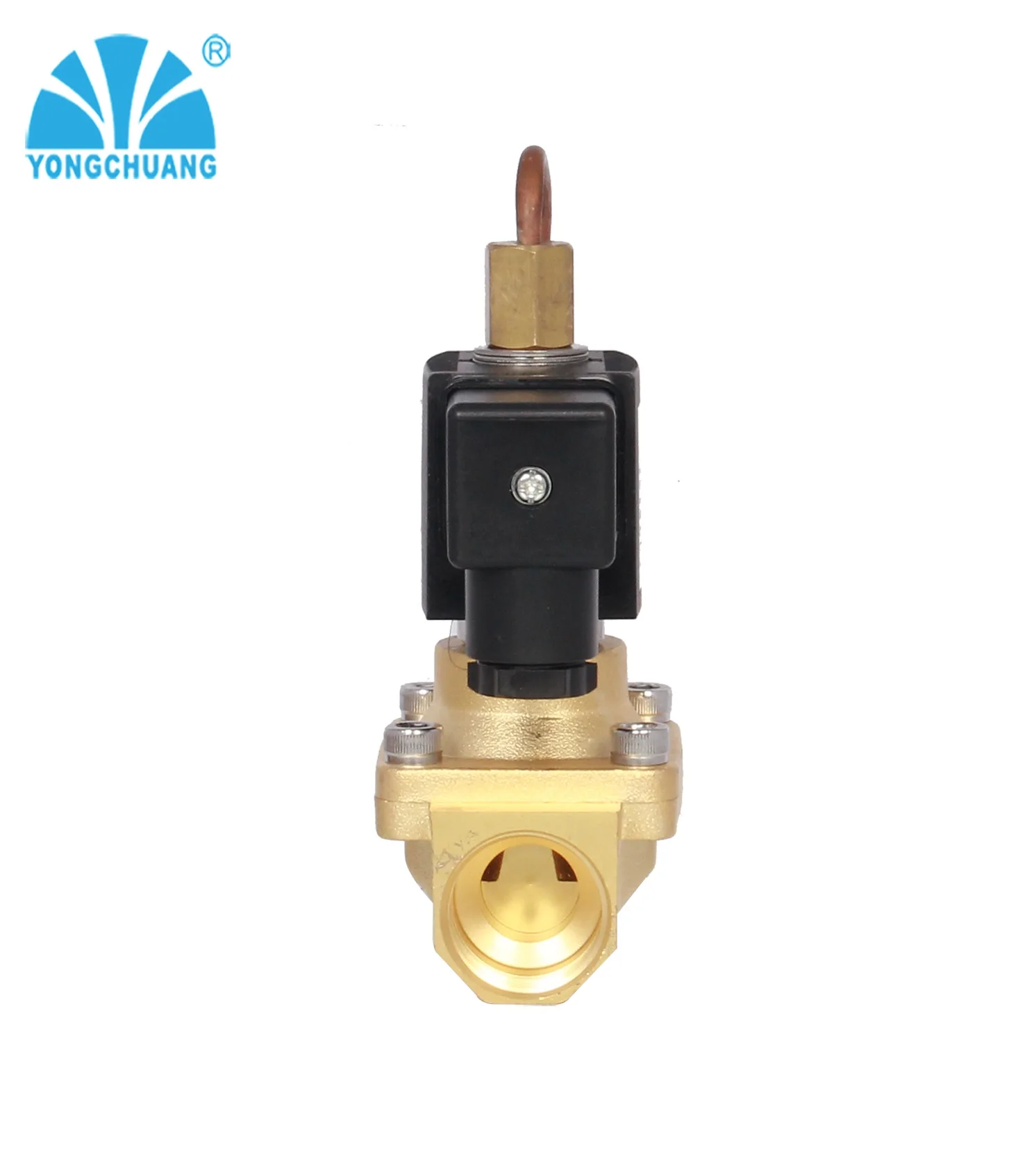 Yongchuang YCH12 normally OPEN high pressure water air  compressor brass solenoid valve for blowing machine