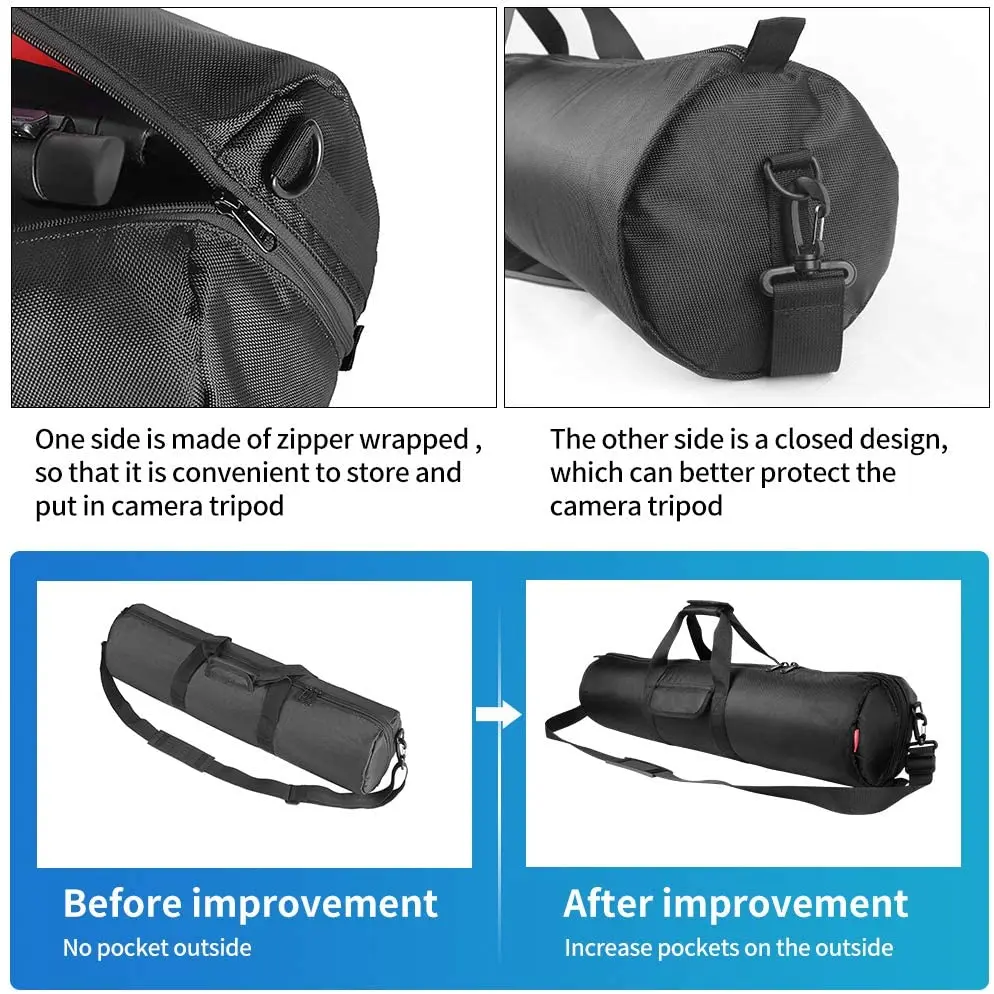 Heavy duty tripod carrying case bag with storage bag