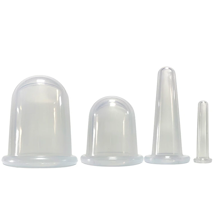 Hot Selling Silicone Cupping Set 4 Cups Facial Silicone Cupping Set