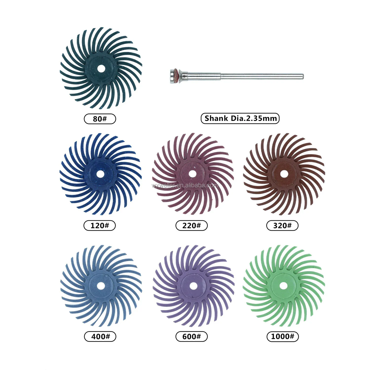 WELLER абразивные диски для зубоврачебных 3 м радиальные щетинные 120 #