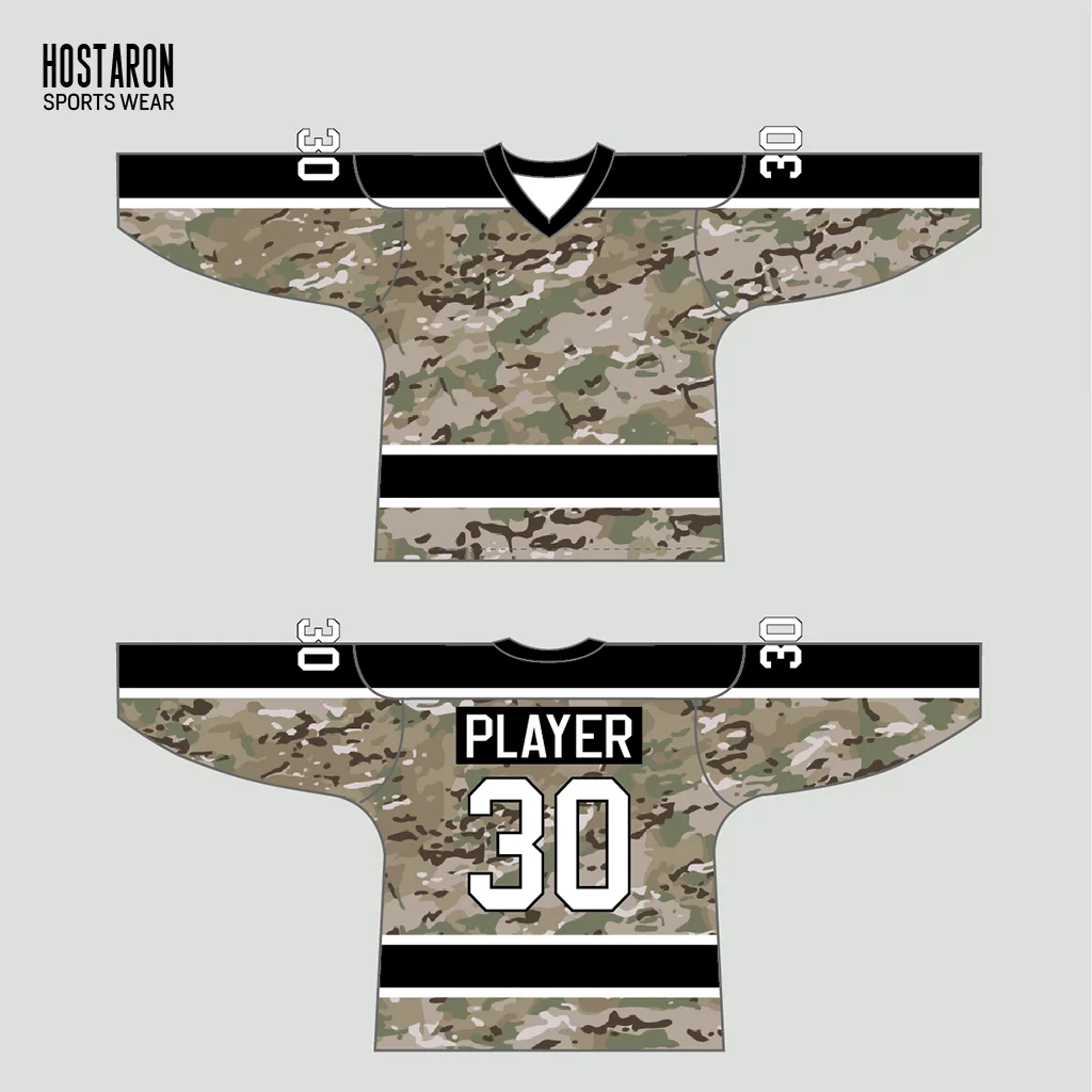 HOSTARON Custom Wholesale Blank Hockey Jersey Training Youth Dallas Sublimation Ice Hockey Uniforms Stars Trainers Wear