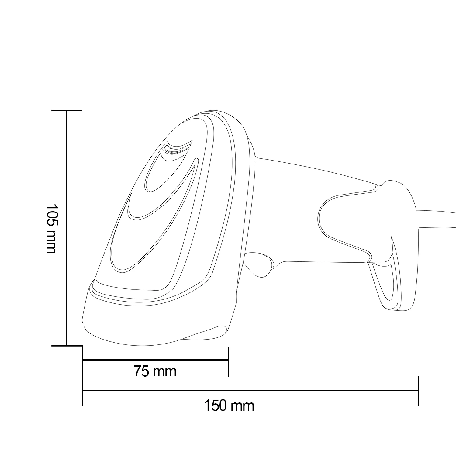 INKSTYLE USB Wired 1D 2D QR PDF417 Data Matrix Barcode Scanner CMOS Bar Code Handheld Reader