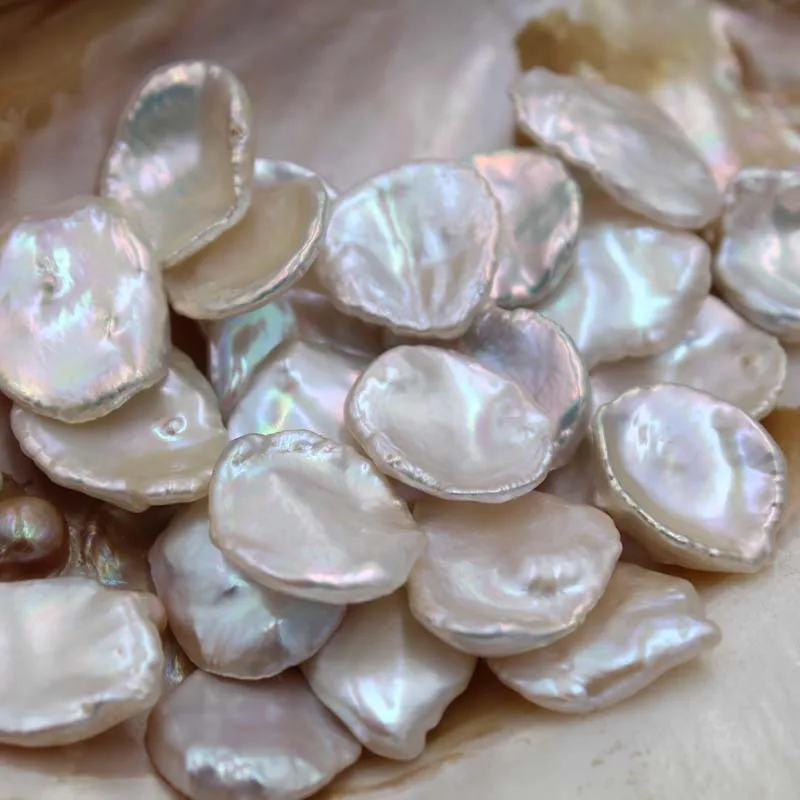 
15-20mm Baroque Petals Shape Natural Color DIY Freshwater Bright Light Loose Pearls 