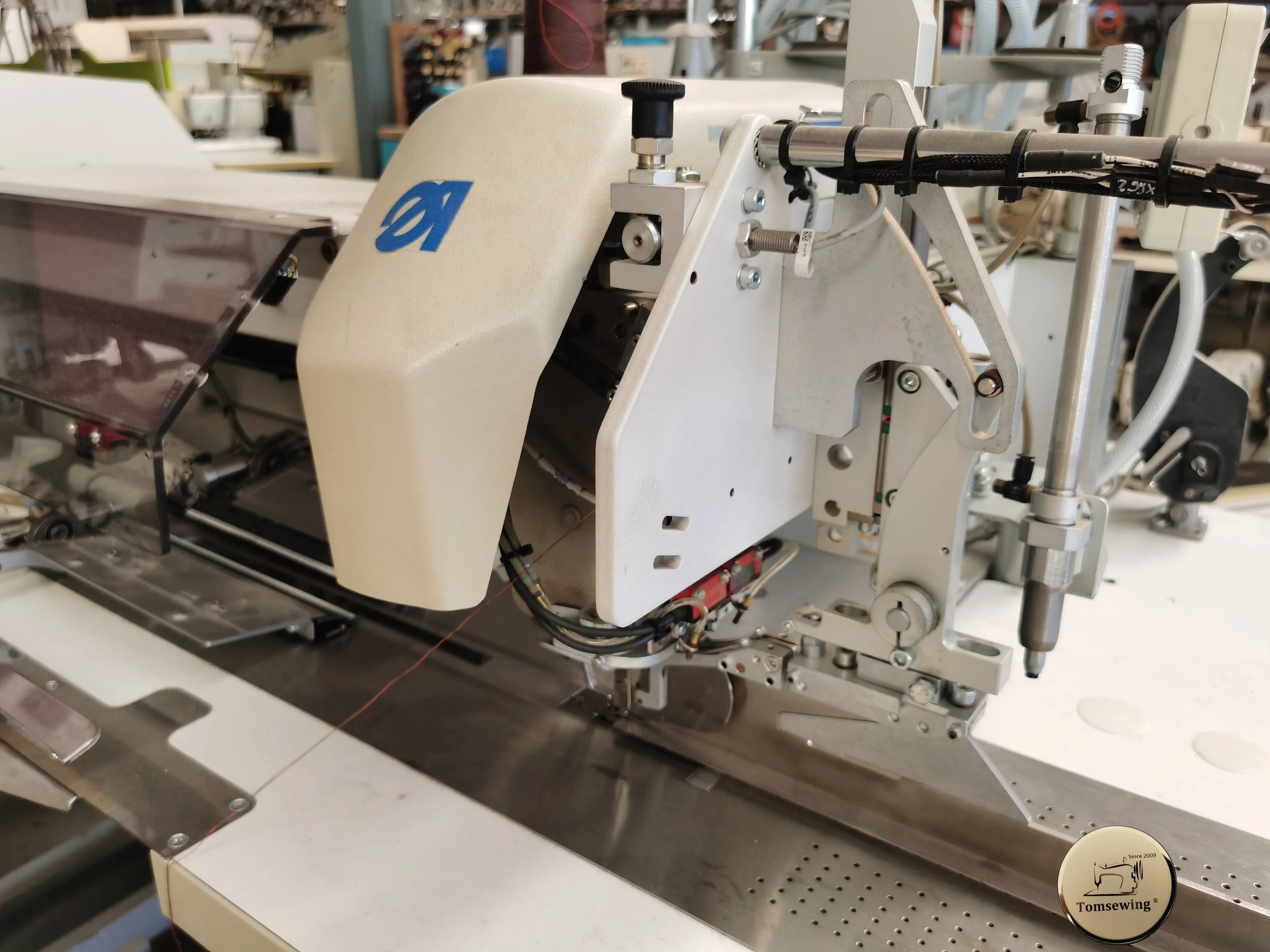 Used Durkopp 745 Automatic Pocket Welting Machine Second Hand Reconditioned By Tomsewing Sale in Italy Turkey