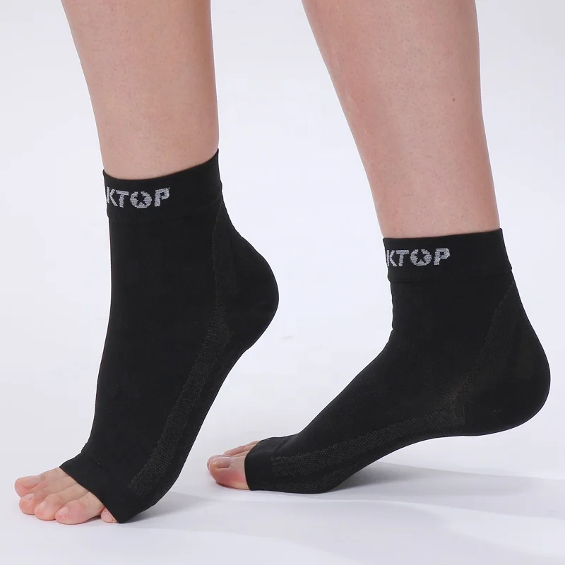 
Black Color Ankle Brace Support Plantar Fasciitis Socks Toeless Compression Socks & Foot Sleeve For Arch 