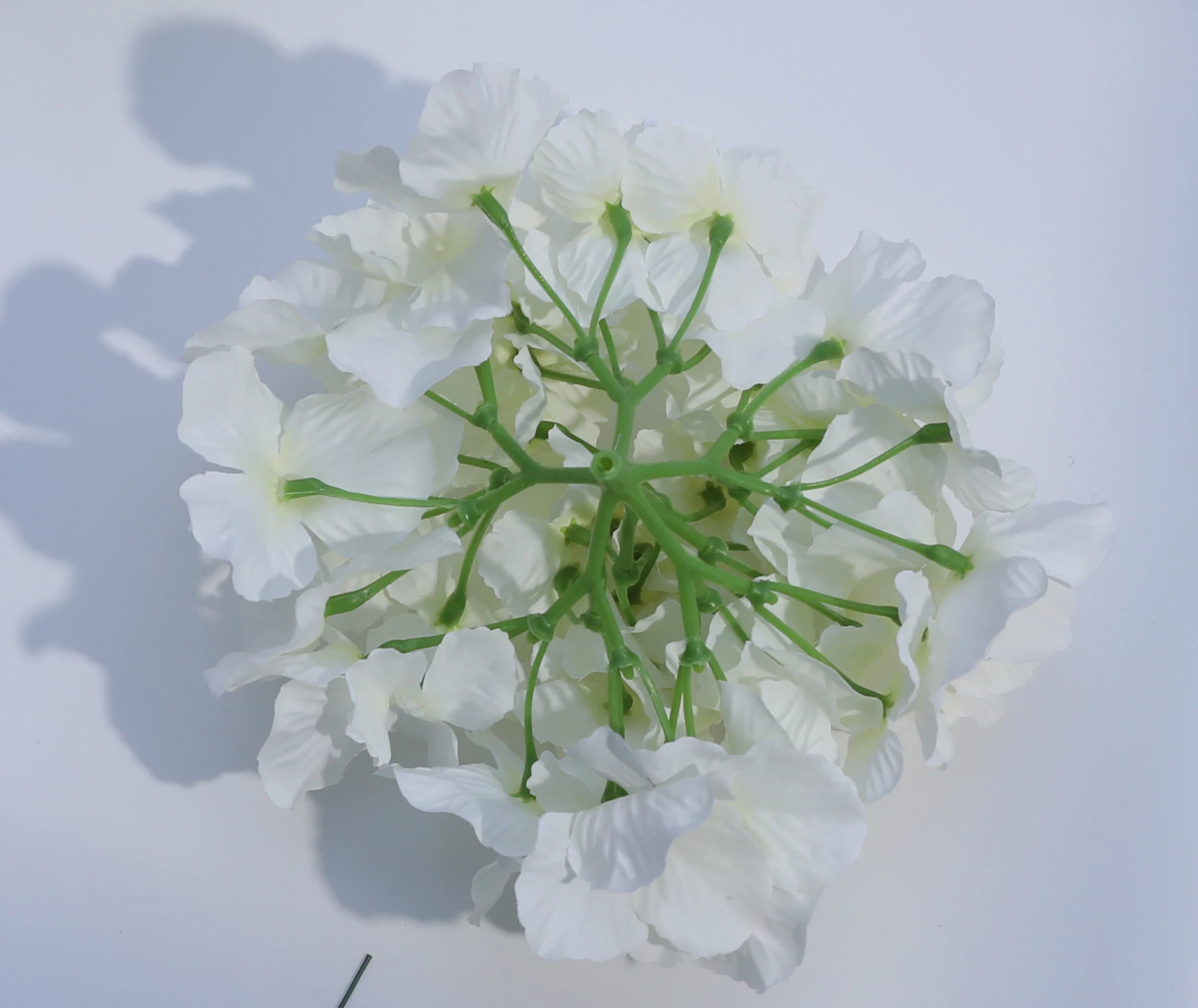 High Quality 20CM Diameter Artifical Silk Wedding Flowers Artificial Hydrangea White Color