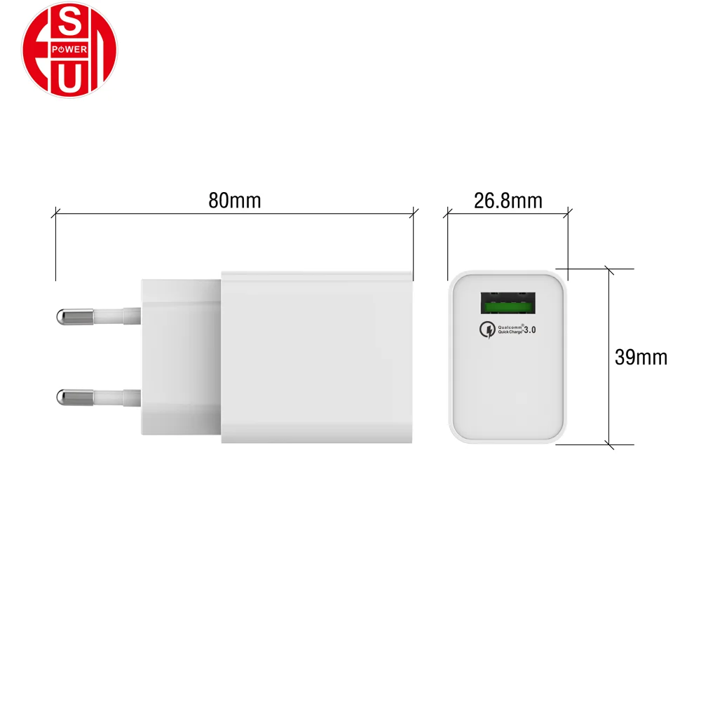 ЕС США BS SAA Plug Путешествия/стены зарядное устройство с CE U L QC3.0 сертификат