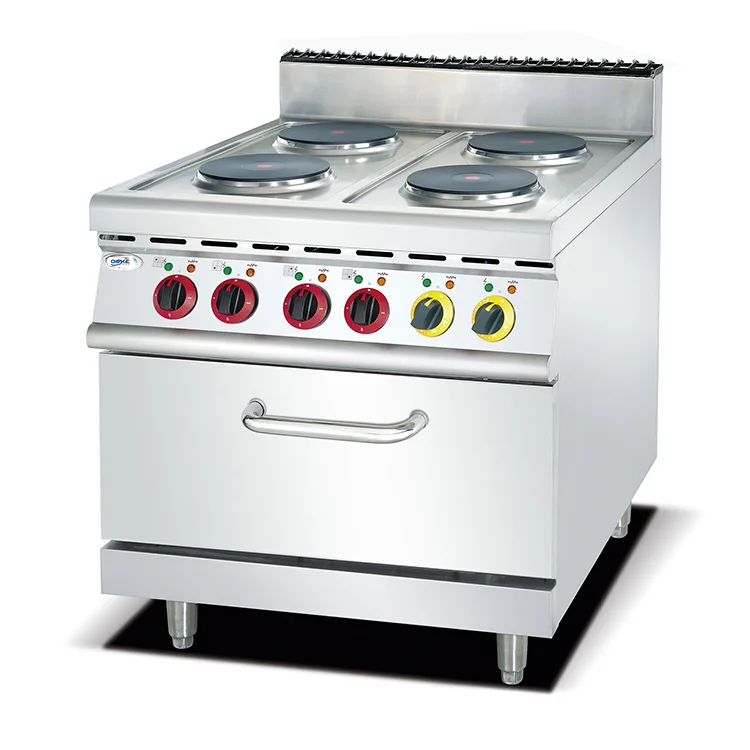 Commercial Hotel Restaurant Kitchen Appliances Freestanding 6 Burners Stove Grill Electric Hot Plate Cooker with Cabinet