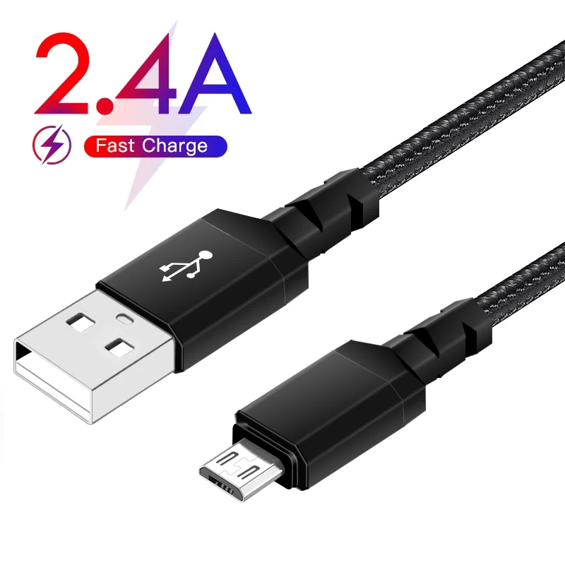 2022 нейлоновый Плетеный android usb кабель micro для Samsung смартфонов