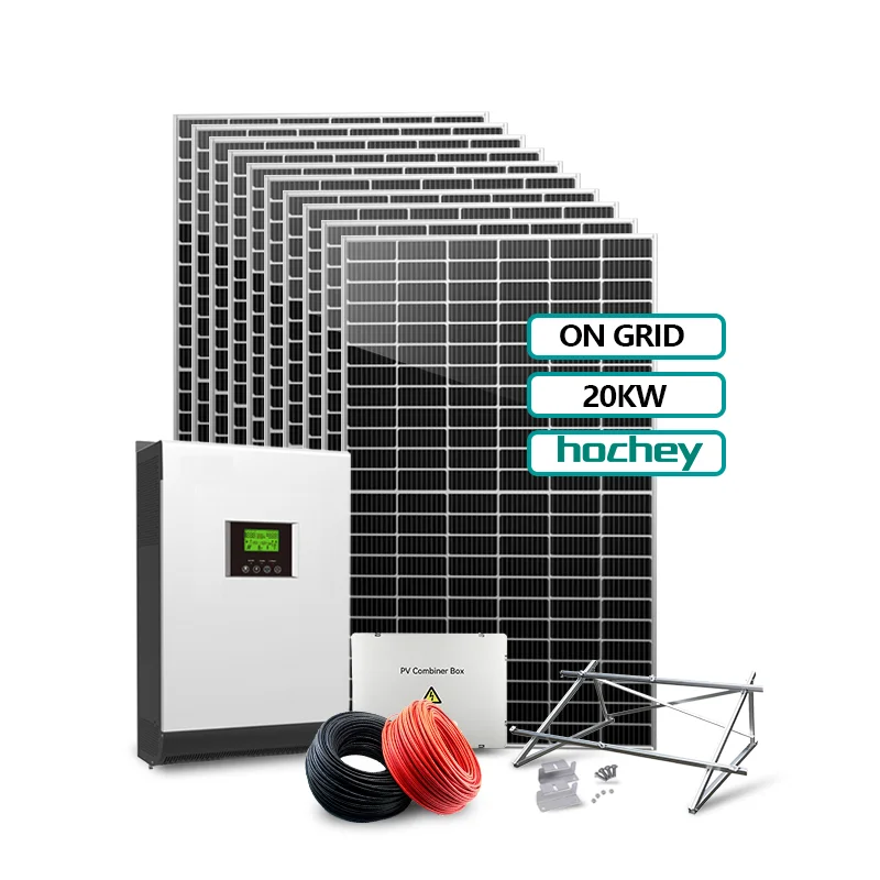 Hochey Best Selling 15kw 25kw 30kw 55kw 65kw 75kw Home PV Power Kit 10kw Solar Energy On Grid Generator Set Systems 150kw