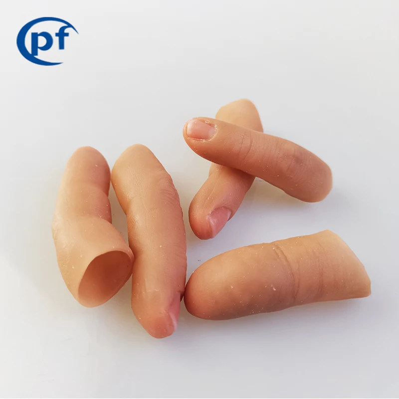 prosthetic Silica gel finger, artificial finger cosmetic prosthesis for amputee,